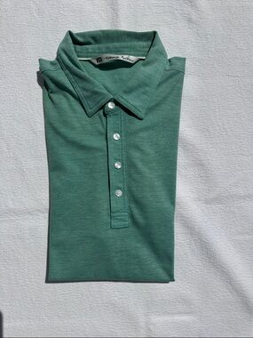 Travis Matthew Men's Green Short-Sleeve Golf Polo L